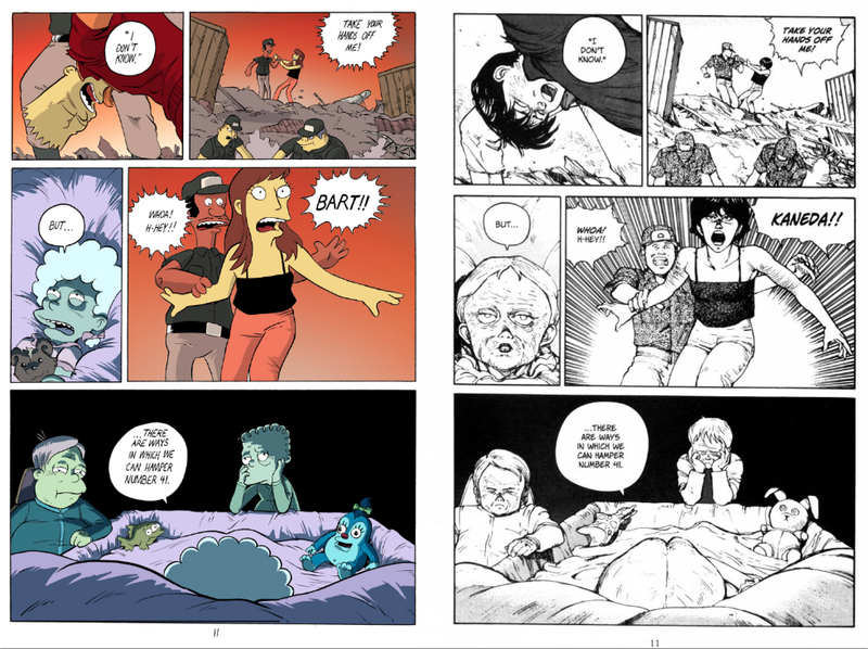 Illustration for article titled Akira, Redrawn using The Simpsons, Is Incredible
